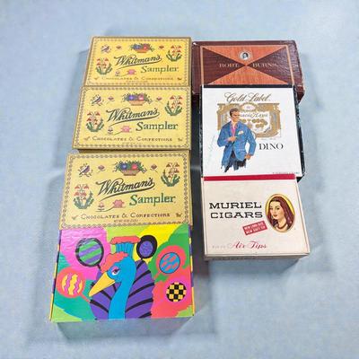 Assorted Collectible Cardboard Boxes