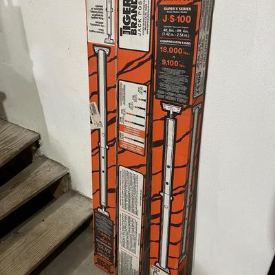 Sale Photo Thumbnail #332: 3 tiger brand jack posts that are new in box.  Each post can hold up 18,000 to 9,100 lbs of compression force.
