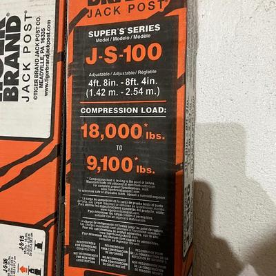 Sale Photo Thumbnail #334: 3 tiger brand jack posts that are new in box.  Each post can hold up 18,000 to 9,100 lbs of compression force.