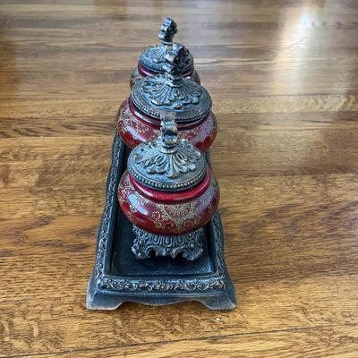 Vintage Asian Chalkware Figure and More (B3-BC)