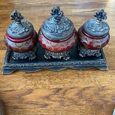 Vintage Asian Chalkware Figure and More (B3-BC)