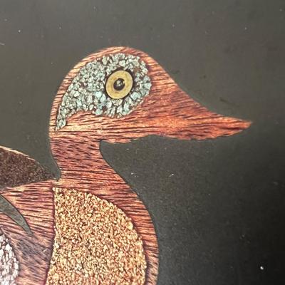 Couroc of Monterey Duck Tray & Geese Art on Papyrus (P-RG)