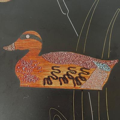 Couroc of Monterey Duck Tray & Geese Art on Papyrus (P-RG)
