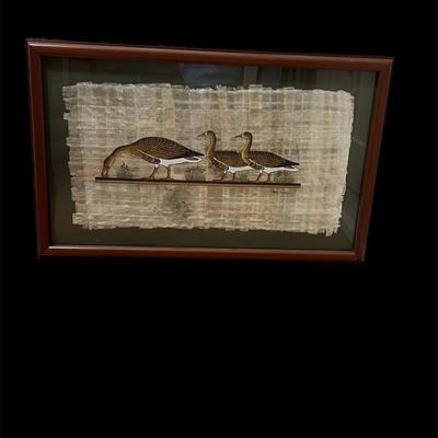 Couroc of Monterey Duck Tray & Geese Art on Papyrus (P-RG)