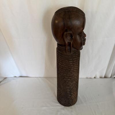 Carved Wooden Sculpture By D. Muli (D-MG)