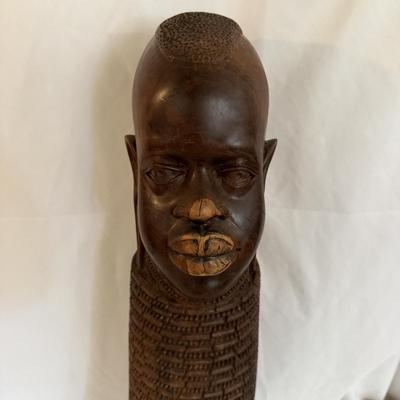 Carved Wooden Sculpture By D. Muli (D-MG)