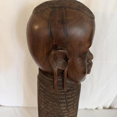 Carved Wooden Sculpture By D. Muli (D-MG)