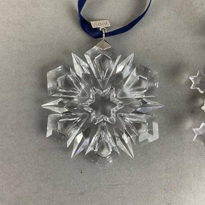 S777 Swarovski 1999 & 2004 Crystal Christmas Ornament As Is