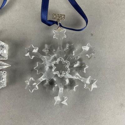 S777 Swarovski 1999 & 2004 Crystal Christmas Ornament As Is