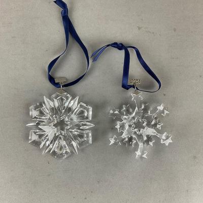 S777 Swarovski 1999 & 2004 Crystal Christmas Ornament As Is