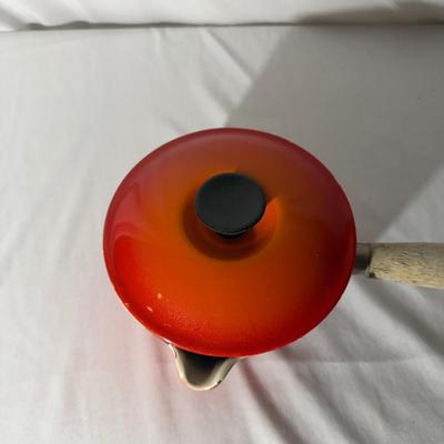 Two Le Creuset Enameled Cast Iron Saucepans (LR-MG)