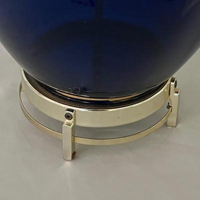 Cobalt Blue Mid Century Modern Glass Lamp (P-RG)