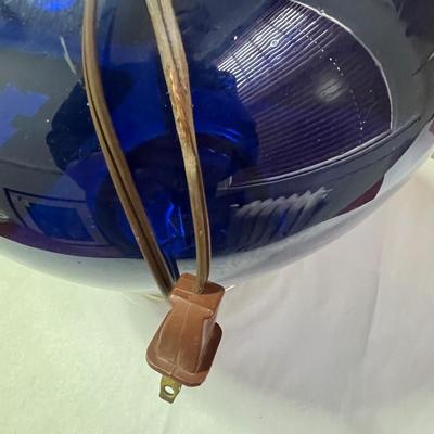 Cobalt Blue Mid Century Modern Glass Lamp (P-RG)