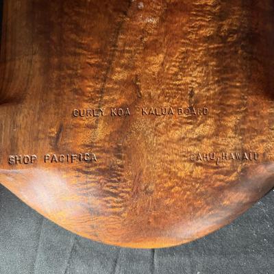 Curly Koa Kalua Board & The Pottery Lidded Piece (LR-MG)