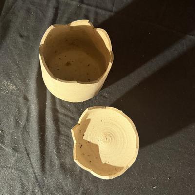 Curly Koa Kalua Board & The Pottery Lidded Piece (LR-MG)