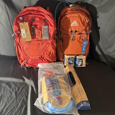 Two Gregory Hiking Backpacks & Hydration Reservoir (LR-MG)