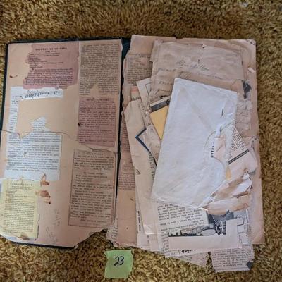 Old recipe scrap book