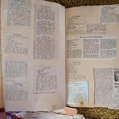Old recipe scrap book
