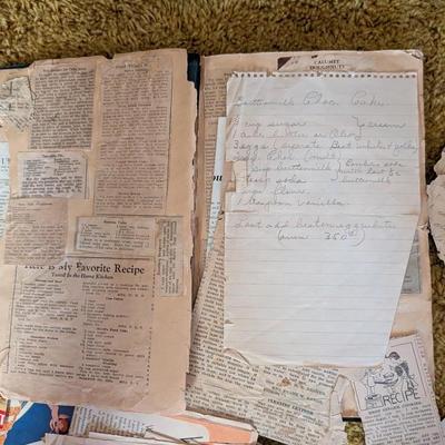 Old recipe scrap book
