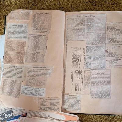 Old recipe scrap book