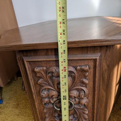 Mid century hexagon shaped side table.