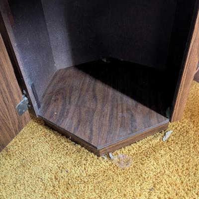 Mid century hexagon shaped side table.