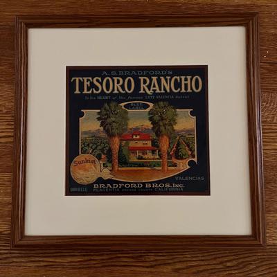 Framed Vintage Crate Labels (K-BC)