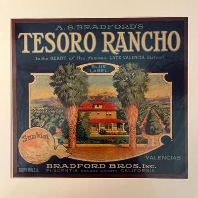 Framed Vintage Crate Labels (K-BC)