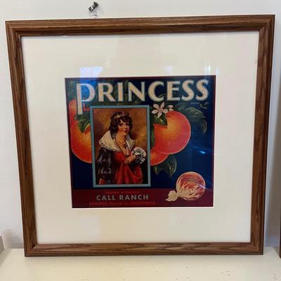 Framed Vintage Crate Labels (K-BC)