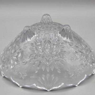 LOT 43: Four Marquis Waterford Crystal Goblets, Vintage Mikasa Festive Bells Frosted Glass Christmas Tree Shaped Tray, MCM Ruby Red...