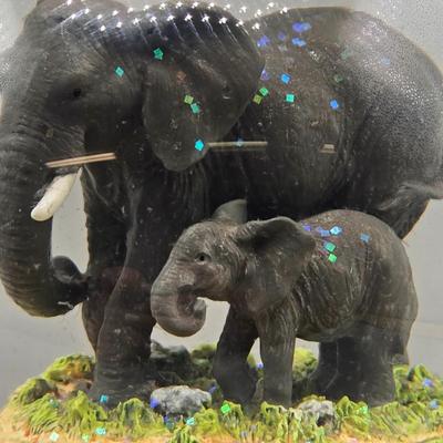 LOT 45: Vintage Iron Wood Elephant, San Francisco Music Box, Vintage Wood and Brass Elephant Coin Bank, and More