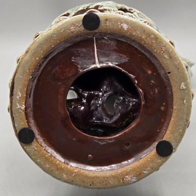 LOT 46: Ceramic Elephant Incense Holder, Vintage Colorful Elephant Figurine, 2 Ceramic Planters with Faux Succulents, and More