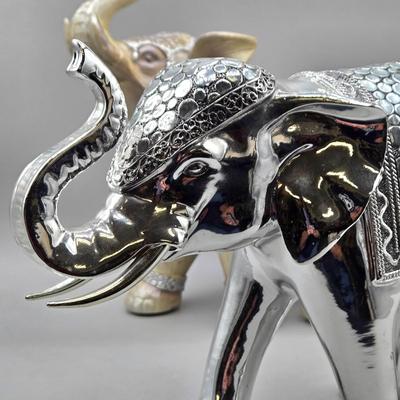 LOT 47: The Hamilton Collection Blake Jensen Good Luck Stacked Elephants Figurine with Swarovski Crystals and Other Elephant Figurines