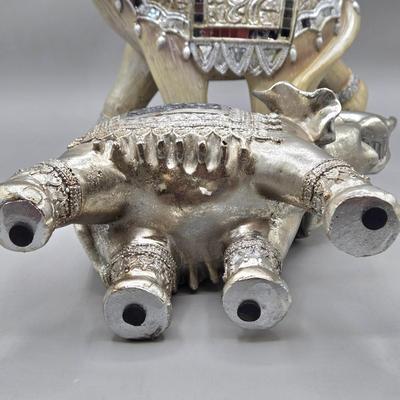 LOT 47: The Hamilton Collection Blake Jensen Good Luck Stacked Elephants Figurine with Swarovski Crystals and Other Elephant Figurines