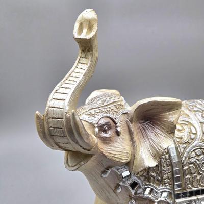 LOT 47: The Hamilton Collection Blake Jensen Good Luck Stacked Elephants Figurine with Swarovski Crystals and Other Elephant Figurines