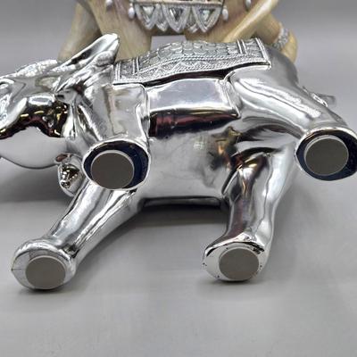 LOT 47: The Hamilton Collection Blake Jensen Good Luck Stacked Elephants Figurine with Swarovski Crystals and Other Elephant Figurines