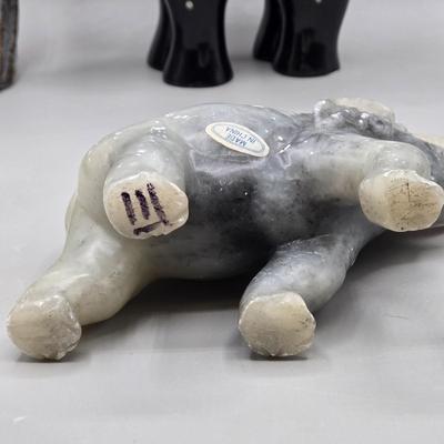 LOT 47: The Hamilton Collection Blake Jensen Good Luck Stacked Elephants Figurine with Swarovski Crystals and Other Elephant Figurines