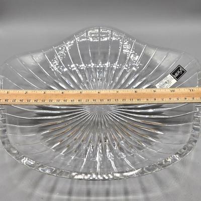 LOT 48: Vintage Biscuit Barrel Lead Crystal, Mikasa Park Lane Crystal Centerpiece Bowl, and More