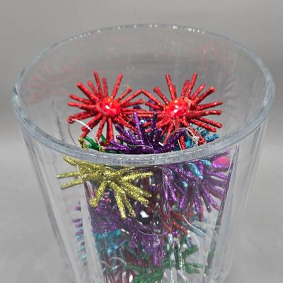 LOT 48: Vintage Biscuit Barrel Lead Crystal, Mikasa Park Lane Crystal Centerpiece Bowl, and More