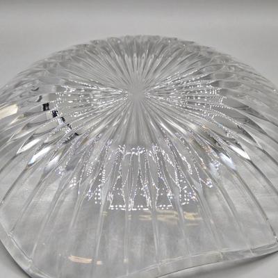 LOT 48: Vintage Biscuit Barrel Lead Crystal, Mikasa Park Lane Crystal Centerpiece Bowl, and More