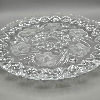 LOT 48: Vintage Biscuit Barrel Lead Crystal, Mikasa Park Lane Crystal Centerpiece Bowl, and More