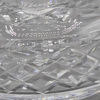 LOT 49: Vintage Porcelain Pitcher, Pair of Shannon Crystal Lotus Flower Candle Holders, and Waterford Crystal Perfume Bottle with...