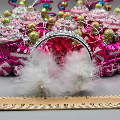 LOT 53: Pretty Pink- Various New Colored Cupcake Train, Spiral Trees, Ornaments and More