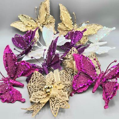 LOT 54: New- Various Dragonfly and Butterfly Clip-on Ornaments and More