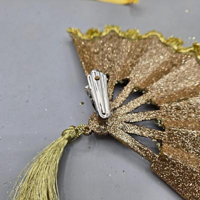 LOT 55: New- Clip-on Fans and Masks Ornaments and More