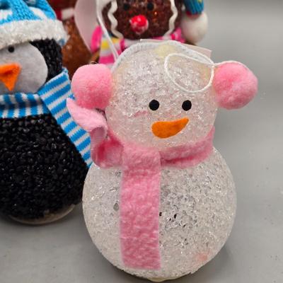 LOT 57: New-NOS- Variety of Ornaments Including Some that Light Up & Doorknob Bells