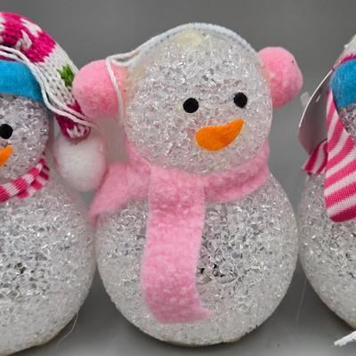 LOT 57: New-NOS- Variety of Ornaments Including Some that Light Up & Doorknob Bells