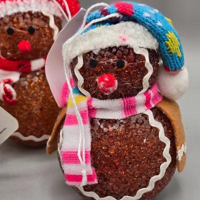 LOT 57: New-NOS- Variety of Ornaments Including Some that Light Up & Doorknob Bells