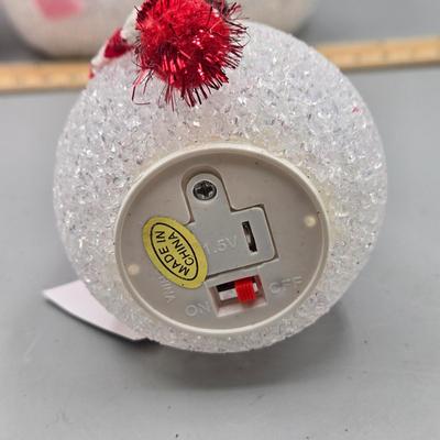 LOT 57: New-NOS- Variety of Ornaments Including Some that Light Up & Doorknob Bells