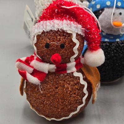 LOT 57: New-NOS- Variety of Ornaments Including Some that Light Up & Doorknob Bells